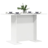 Produktbild för Matbord Vit 110 x 60 x 75 cm Konstruerat trä