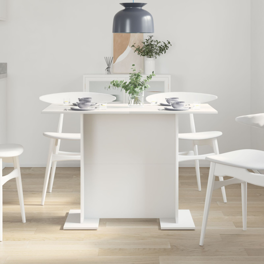Produktbild för Matbord Vit 110 x 60 x 75 cm Konstruerat trä