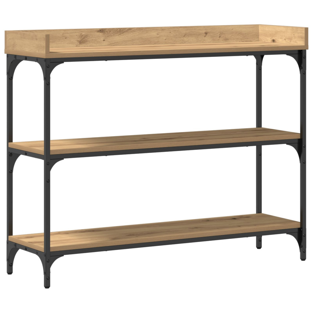 Produktbild för Konsolbord med hylla med lagring artisan ek 100 x 30 x 80 cm