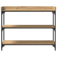 Produktbild för Konsolbord med hylla med lagring artisan ek 100 x 30 x 80 cm