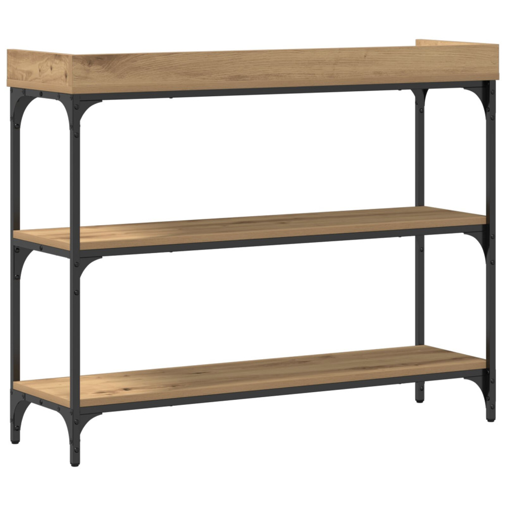 Produktbild för Konsolbord med hylla med lagring artisan ek 100 x 30 x 80 cm