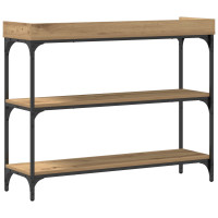 Produktbild för Konsolbord med hylla med lagring artisan ek 100 x 30 x 80 cm