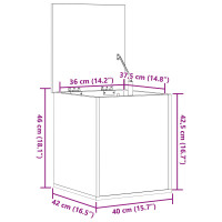Produktbild för Förvaringslåda Gammalt trä 40 x 42 x 46 cm Konstruerat trä