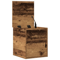 Produktbild för Förvaringslåda Gammalt trä 40 x 42 x 46 cm Konstruerat trä