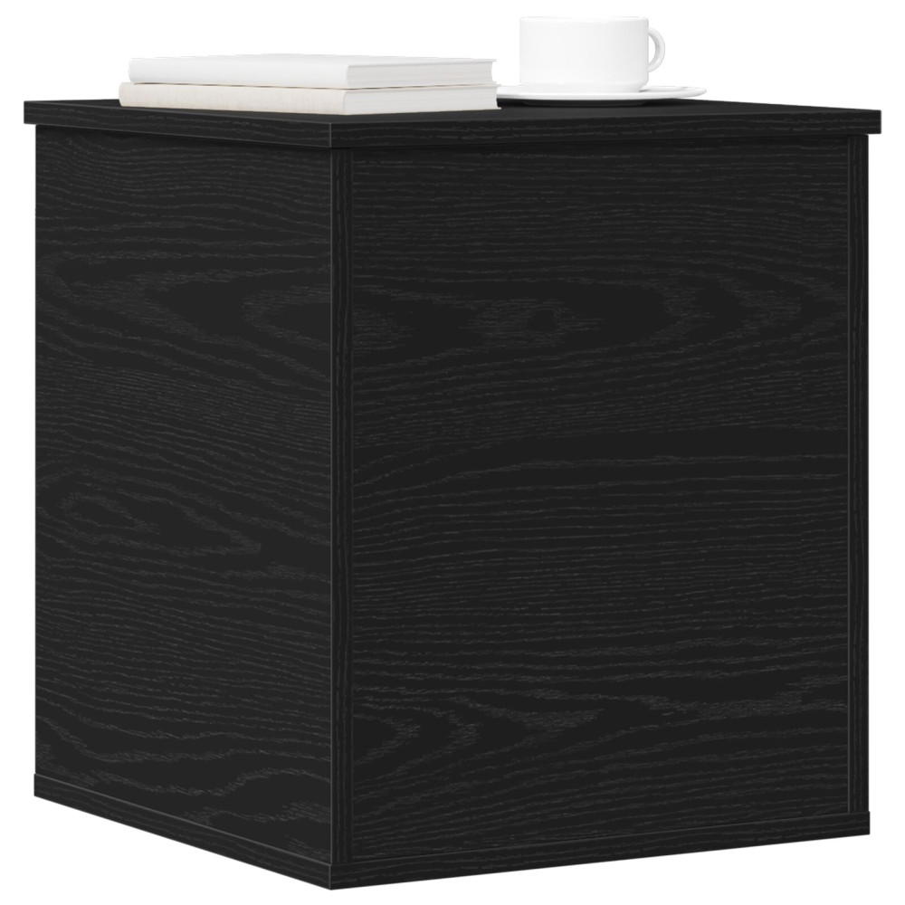 Produktbild för Förvaringslåda Svart Ek 40 x 42 x 46 cm Konstruerat trä