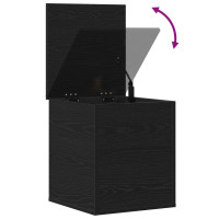 Produktbild för Förvaringslåda Svart Ek 40 x 42 x 46 cm Konstruerat trä