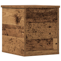 Produktbild för Förvaringslåda Gammalt trä 30 x 35 x 35 cm Konstruerat trä