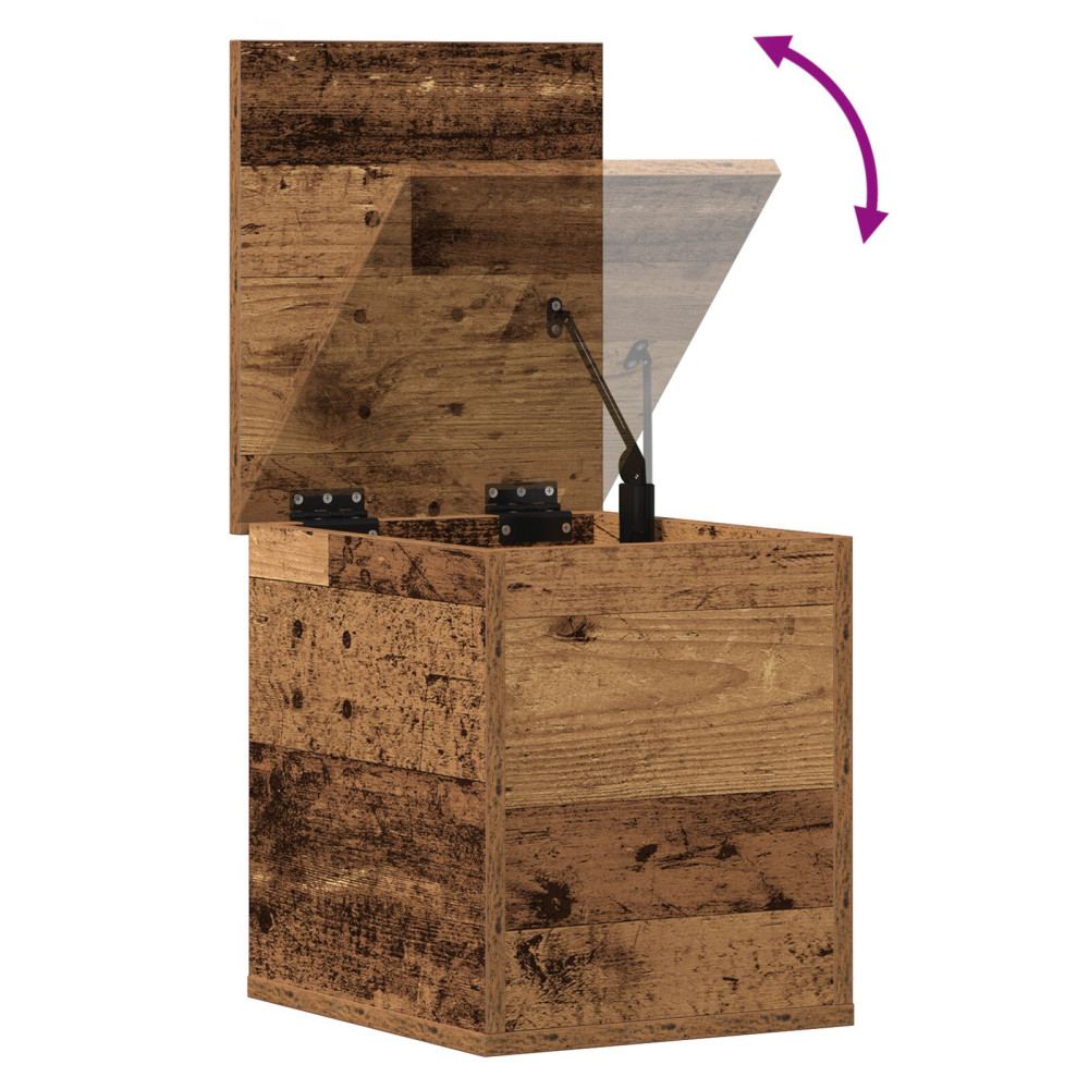 Produktbild för Förvaringslåda Gammalt trä 30 x 35 x 35 cm Konstruerat trä