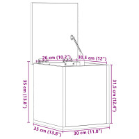 Produktbild för Förvaringslåda Artisan Ek 30 x 35 x 35 cm Konstruerat trä