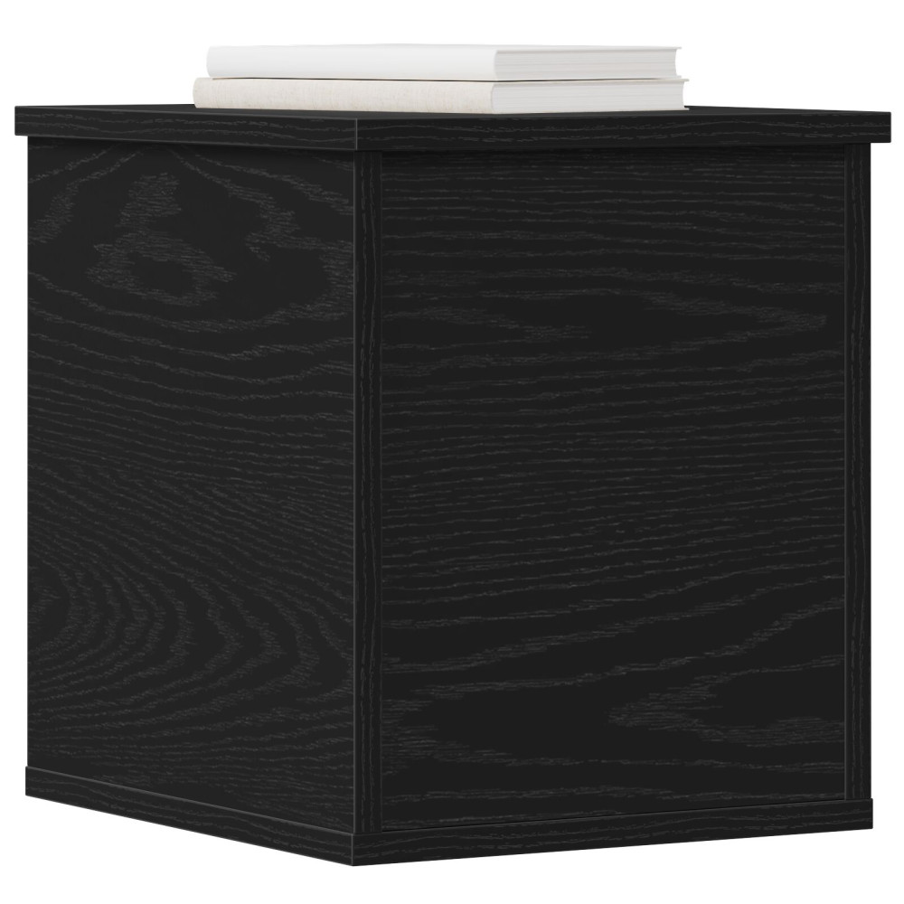 Produktbild för Förvaringslåda Svart Ek 30 x 35 x 35 cm Konstruerat trä