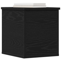 Produktbild för Förvaringslåda Svart Ek 30 x 35 x 35 cm Konstruerat trä