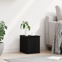 Produktbild för Förvaringslåda Svart Ek 30 x 35 x 35 cm Konstruerat trä
