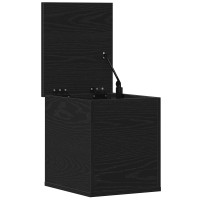 Produktbild för Förvaringslåda Svart Ek 30 x 35 x 35 cm Konstruerat trä