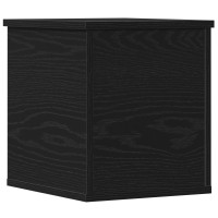Produktbild för Förvaringslåda Svart Ek 30 x 35 x 35 cm Konstruerat trä