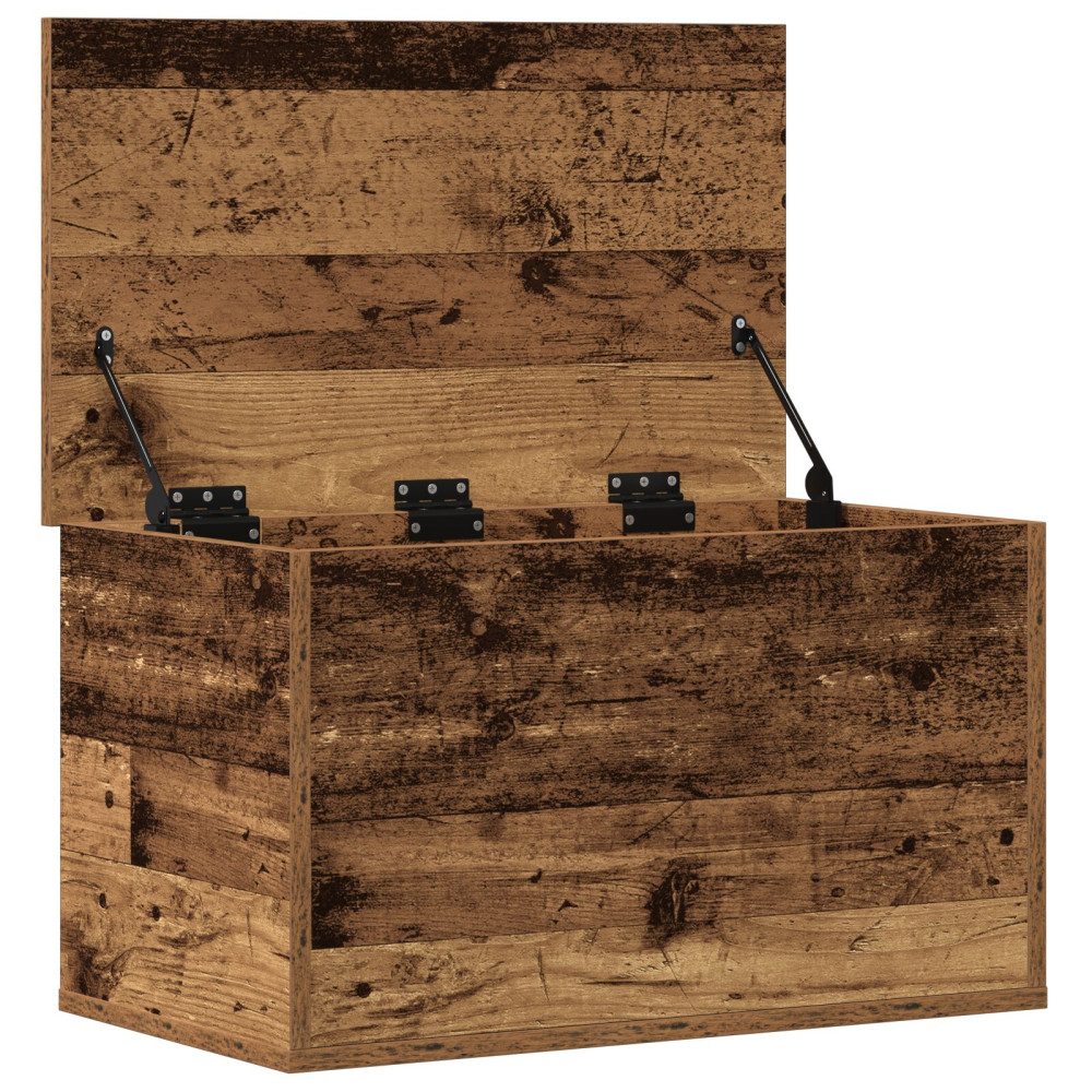 Produktbild för Förvaringslåda Gammalt trä 60 x 35 x 35 cm Konstruerat trä