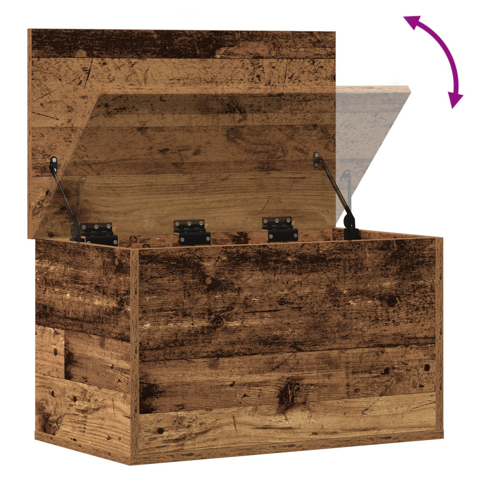 Produktbild för Förvaringslåda Gammalt trä 60 x 35 x 35 cm Konstruerat trä