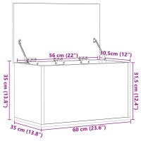 Produktbild för Förvaringslåda Artisan Ek 60 x 35 x 35 cm Konstruerat trä