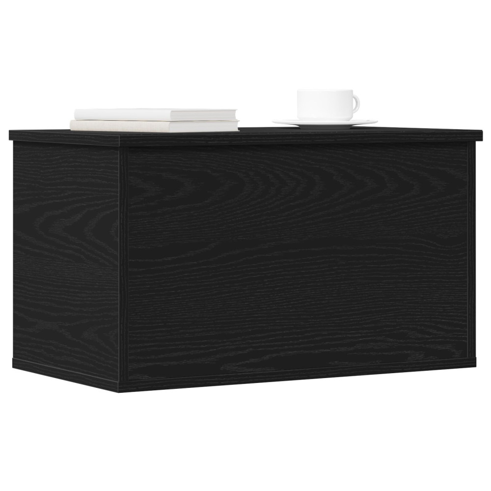 Produktbild för Förvaringslåda Svart Ek 60 x 35 x 35 cm Konstruerat trä