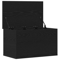 Produktbild för Förvaringslåda Svart Ek 60 x 35 x 35 cm Konstruerat trä
