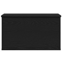 Produktbild för Förvaringslåda Svart Ek 60 x 35 x 35 cm Konstruerat trä