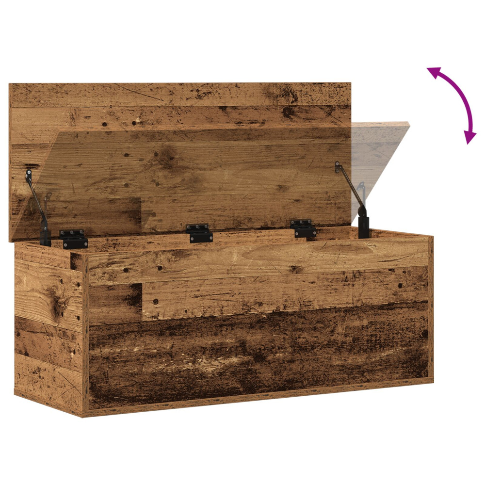 Produktbild för Förvaringslåda Gammalt trä 90 x 35 x 35 cm Konstruerat trä