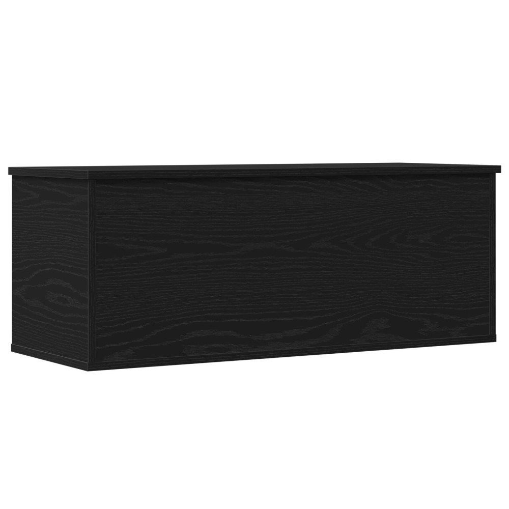 Produktbild för Förvaringslåda Svart Ek 90 x 35 x 35 cm Konstruerat trä