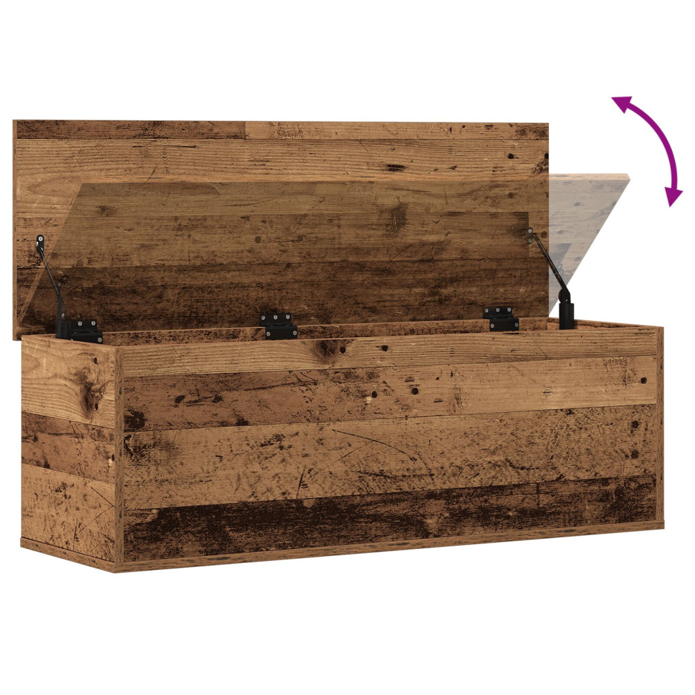 Produktbild för Förvaringslåda Gammalt trä 102 x 35 x 35 cm Konstruerat trä