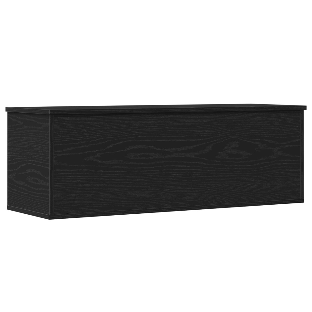 Produktbild för Förvaringslåda Svart Ek 102 x 35 x 35 cm Konstruerat trä