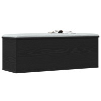 Produktbild för Förvaringslåda Svart Ek 102 x 35 x 35 cm Konstruerat trä
