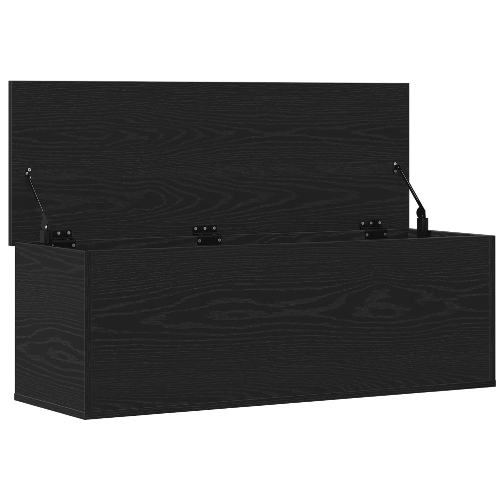 Produktbild för Förvaringslåda Svart Ek 102 x 35 x 35 cm Konstruerat trä