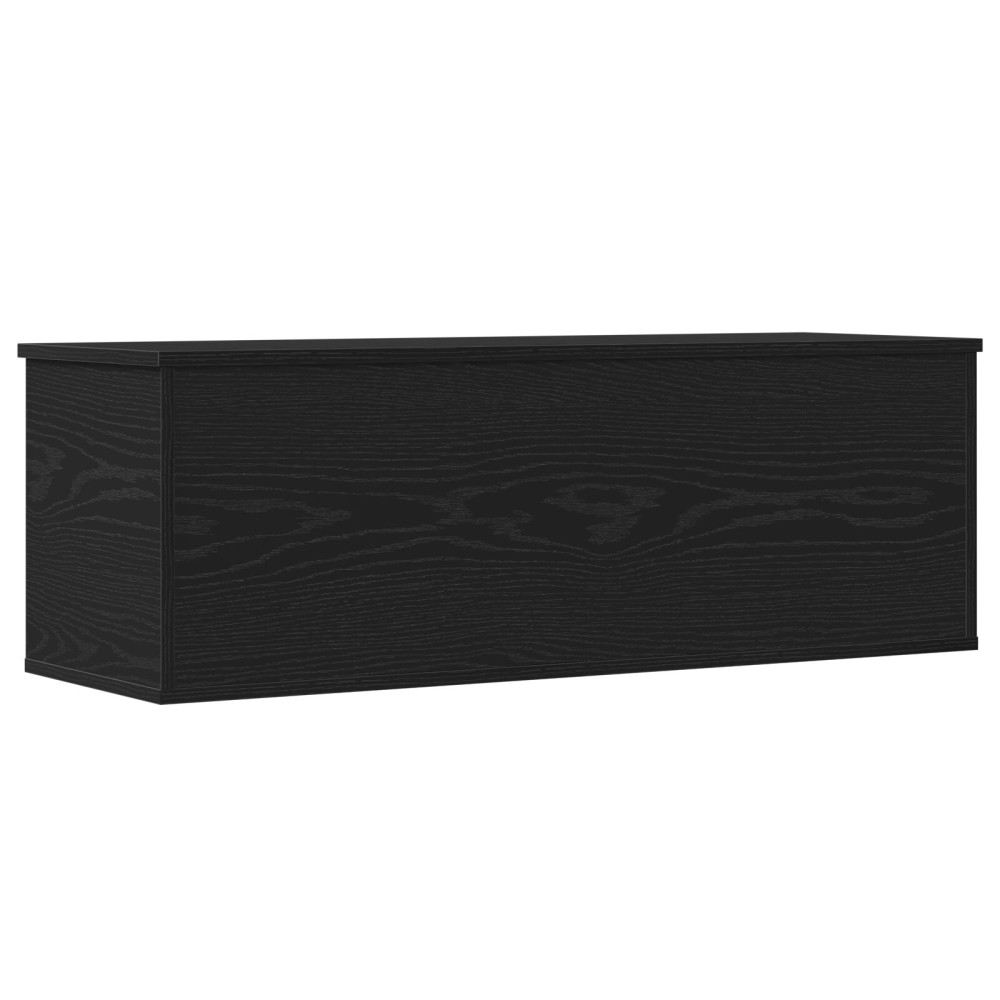 Produktbild för Förvaringslåda Svart Ek 102 x 35 x 35 cm Konstruerat trä