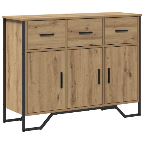 vidaXL Sideboard med låda Artisan Ek 97 x 32,5 x 74,5 cm