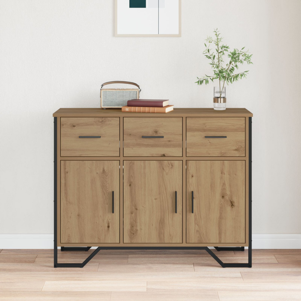 Produktbild för Sideboard med låda Artisan Ek 97 x 32,5 x 74,5 cm