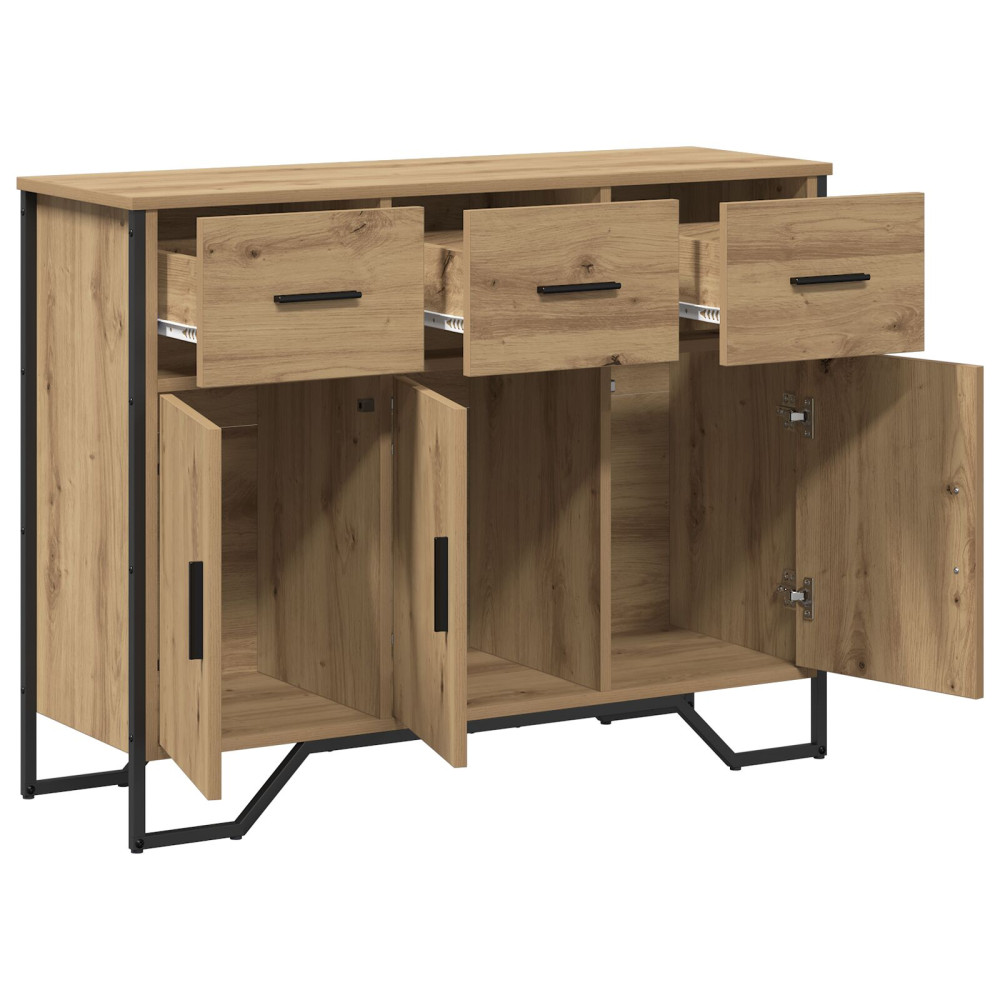 Produktbild för Sideboard med låda Artisan Ek 97 x 32,5 x 74,5 cm