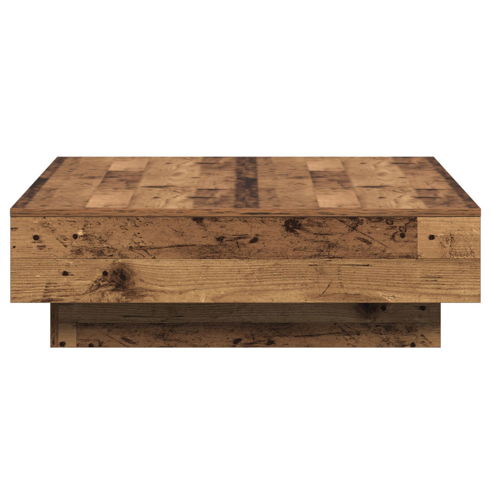 Produktbild för Kaffeebord Gammalt trä 90 x 90 x 28 cm Konstruerat trä