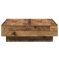 Produktbild för Kaffeebord Gammalt trä 90 x 90 x 28 cm Konstruerat trä