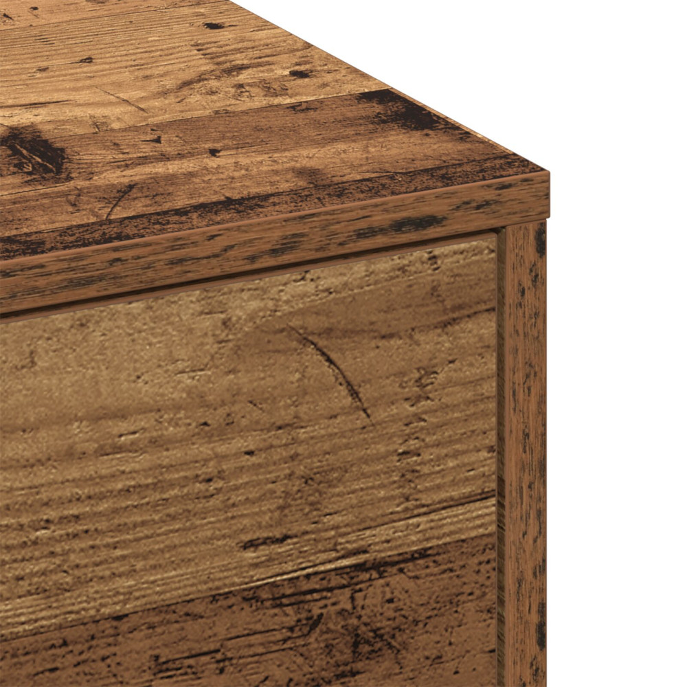 Produktbild för Kaffeebord Gammalt trä 90 x 90 x 28 cm Konstruerat trä