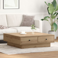 Produktbild för Kaffeebord Artisan Ek 90 x 90 x 28 cm Konstruerat trä