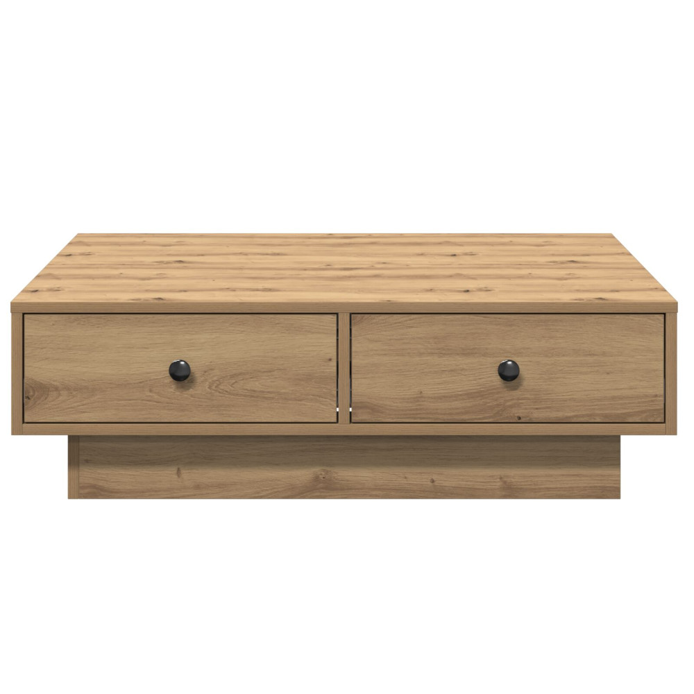 Produktbild för Kaffeebord Artisan Ek 90 x 90 x 28 cm Konstruerat trä