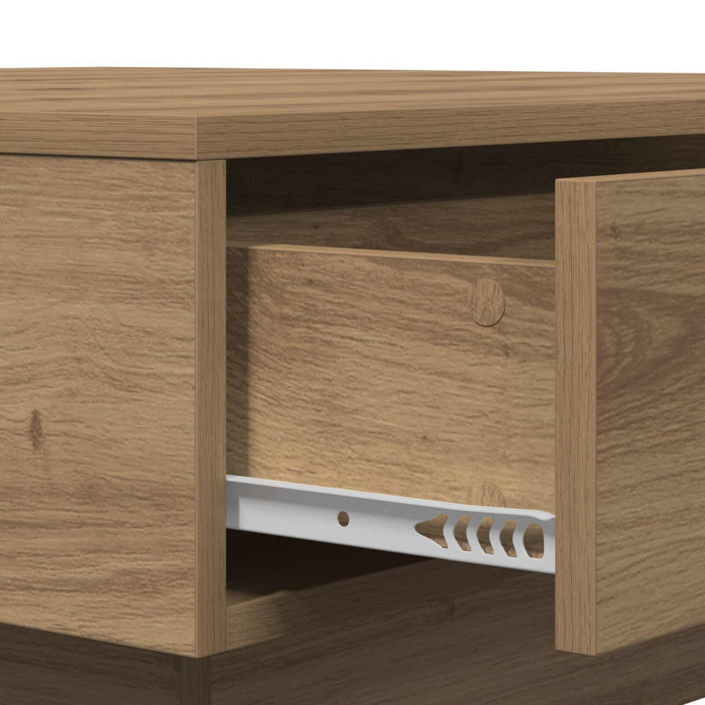 Produktbild för Kaffeebord Artisan Ek 90 x 90 x 28 cm Konstruerat trä