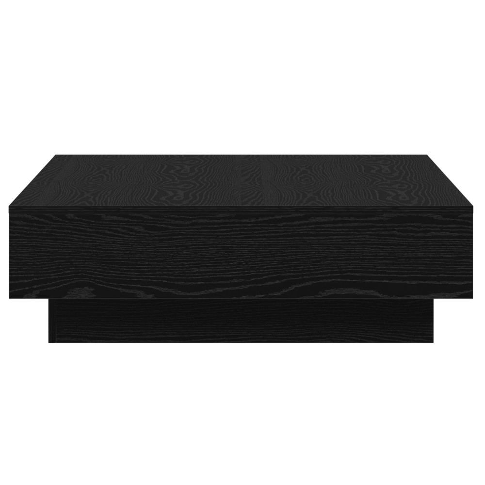 Produktbild för Kaffeebord Svart Ek 90 x 90 x 28 cm Konstruerat trä