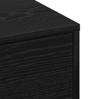 Produktbild för Kaffeebord Svart Ek 90 x 90 x 28 cm Konstruerat trä