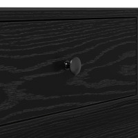 Produktbild för Kaffeebord Svart Ek 90 x 90 x 28 cm Konstruerat trä