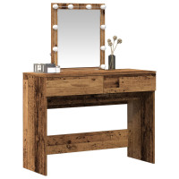 Produktbild för Smyckebord Gammalt trä 100 x 40 x 130 cm Konstruerat trä