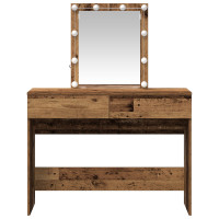 Produktbild för Smyckebord Gammalt trä 100 x 40 x 130 cm Konstruerat trä