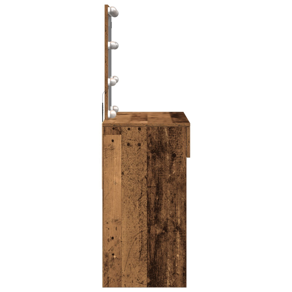 Produktbild för Smyckebord Gammalt trä 100 x 40 x 130 cm Konstruerat trä