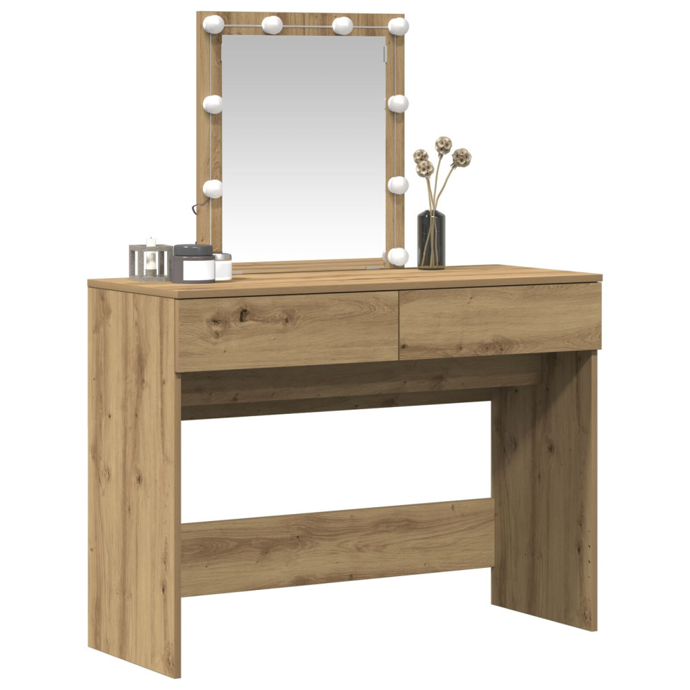 Produktbild för Smyckebord Artisan Ek 100 x 40 x 130 cm Konstruerat trä