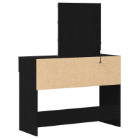 Produktbild för Smyckebord med låda Svart Ek 100 x 40 x 130 cm Konstruerat trä
