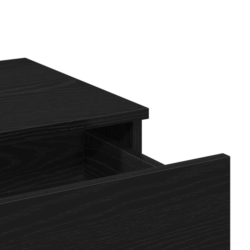 Produktbild för Smyckebord med låda Svart Ek 100 x 40 x 130 cm Konstruerat trä