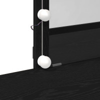Produktbild för Smyckebord med låda Svart Ek 100 x 40 x 130 cm Konstruerat trä